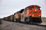 Empty coal train rolls west towards meet